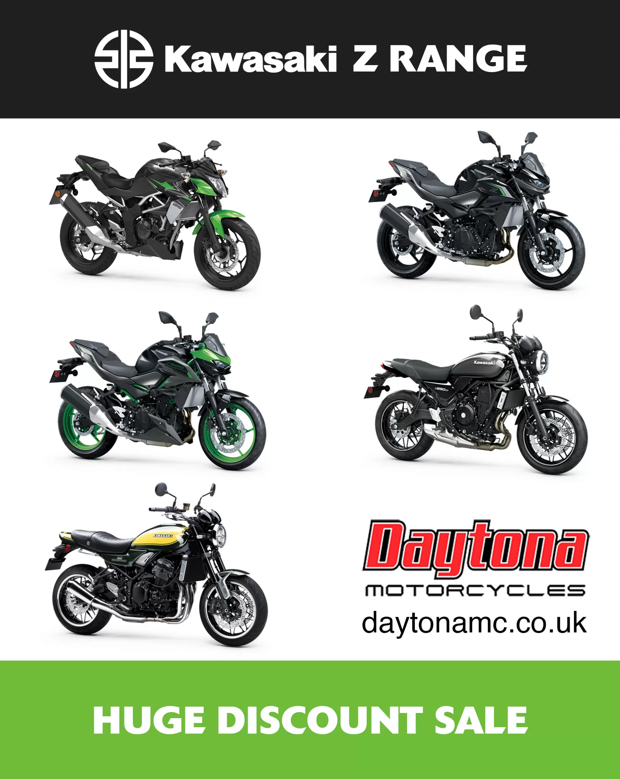 HUGE Pre Registration Sale on Kawasaki Z Series Motorcycles Unbeatable Deals Now Available